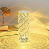 USB Rechargeable Rose Crystal Table Lamp β 3/16 Colors, Touch & Remote Control, Home & Bedroom Night Light Gift