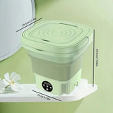 Compact and foldable, this mini washing machine is perfect for travel and dorms. Ideal for quick washing of underwear, socks, and delicates anywhere.