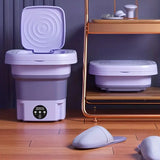Compact and foldable, this mini washing machine is perfect for travel and dorms. Ideal for quick washing of underwear, socks, and delicates anywhere.