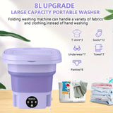 Compact and foldable, this mini washing machine is perfect for travel and dorms. Ideal for quick washing of underwear, socks, and delicates anywhere.