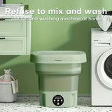 Compact and foldable, this mini washing machine is perfect for travel and dorms. Ideal for quick washing of underwear, socks, and delicates anywhere.