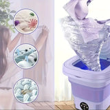 Compact and foldable, this mini washing machine is perfect for travel and dorms. Ideal for quick washing of underwear, socks, and delicates anywhere.