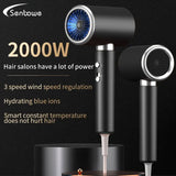SENBOWE 2000W High-Power Hair Dryer – 3 Speeds, Hot/Cold Air, Low Noise, EU Plug